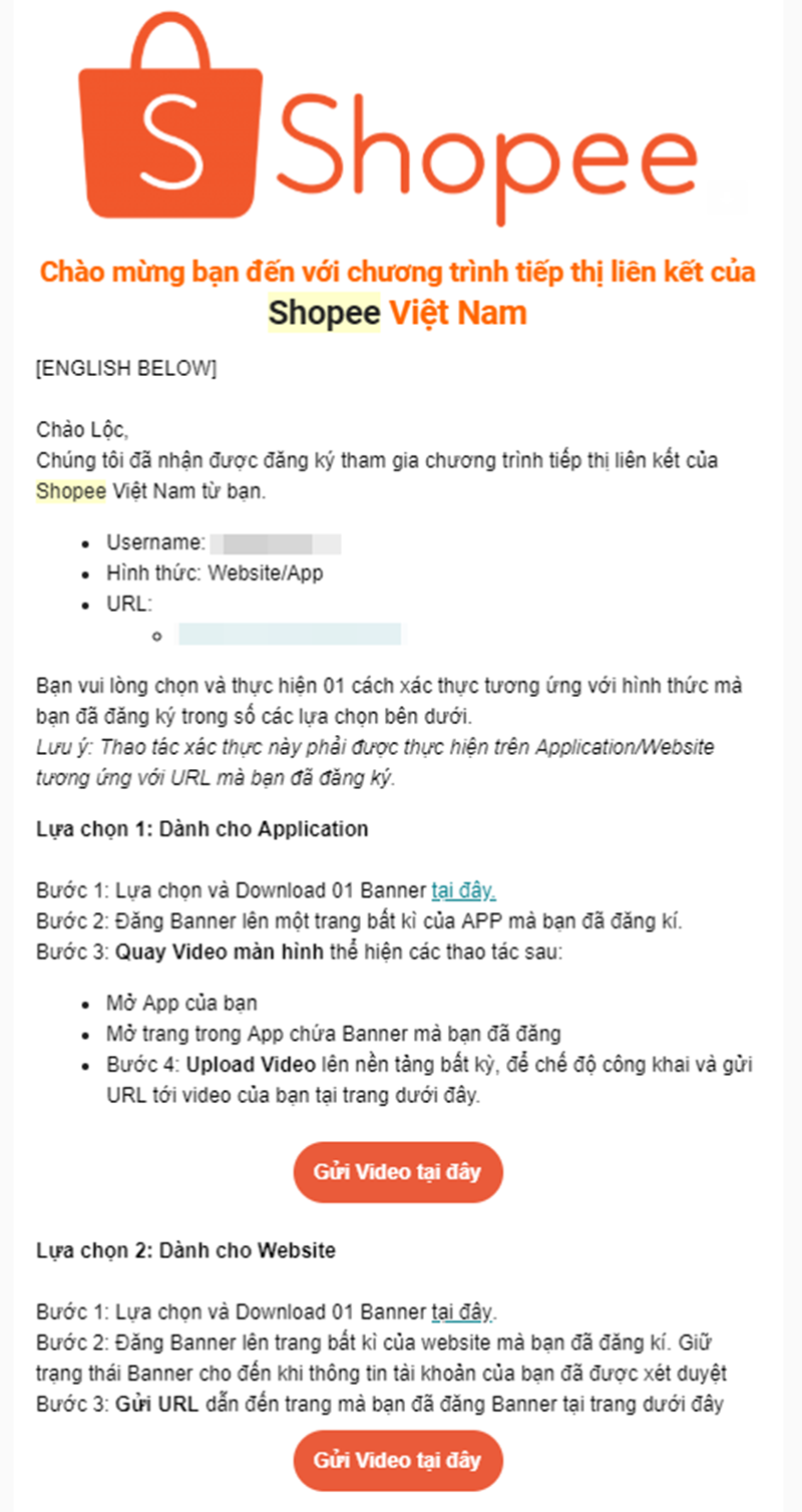 Xác nhận tài khoản Email